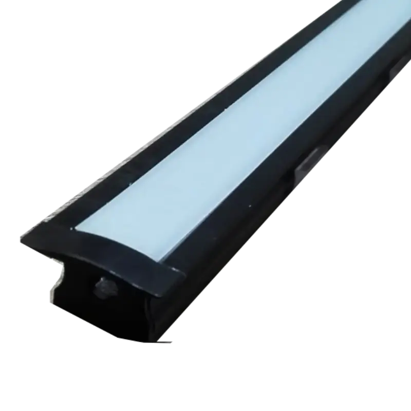 CA-1215-N-E PERFIL ALUMINIO EMPOTRAR NEGRA CUBIERTA FROST,