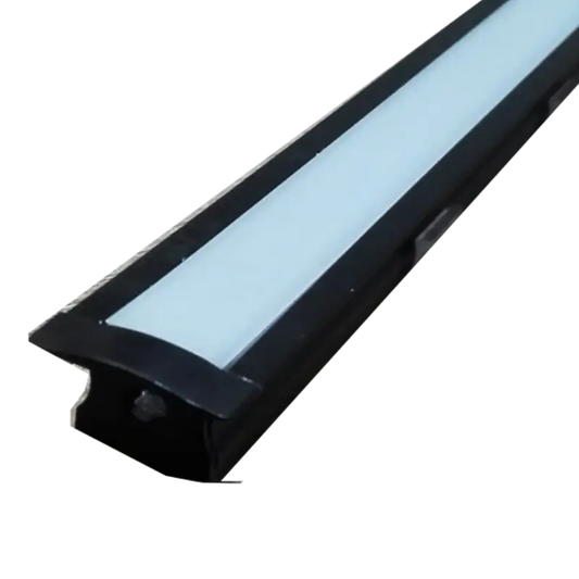 CA-1215-N-E PERFIL  ALUMINIO EMPOTRAR NEGRA CUBIERTA FROST,