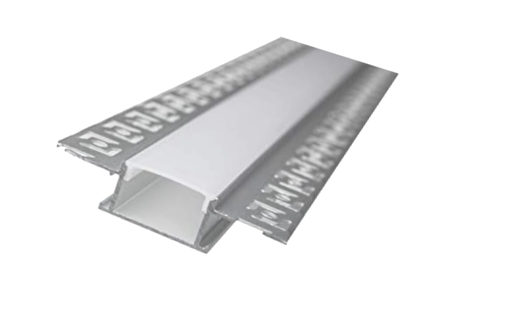 Perfil de Aluminio Slim para Empotrar CA-2114-E | Canaleta LED de Alto Rendimiento (22W/M) - 2m