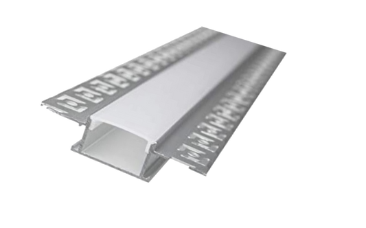 Perfil de Aluminio Slim para Empotrar CA-2114-E | Canaleta LED de Alto Rendimiento (22W/M) - 2m