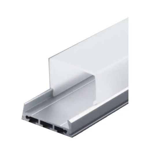 Perfil de Aluminio 2 en 1 Suspender y Sobreponer CA-2323-S | Canaleta LED Cuadrada 23x23mm - 2m
