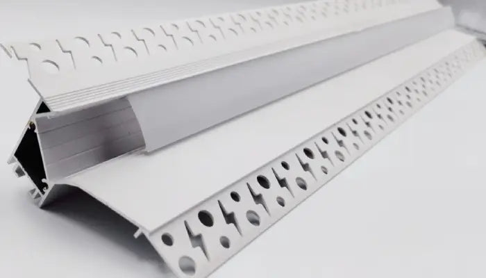 Perfil de Aluminio Enyesable "Trimless" para Bañado de Muro (2m) – Modelo CA-BM-2034-Y