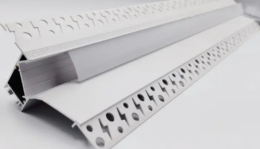 Perfil de Aluminio Enyesable "Trimless" para Bañado de Muro (2m) – Modelo CA-BM-2034-Y