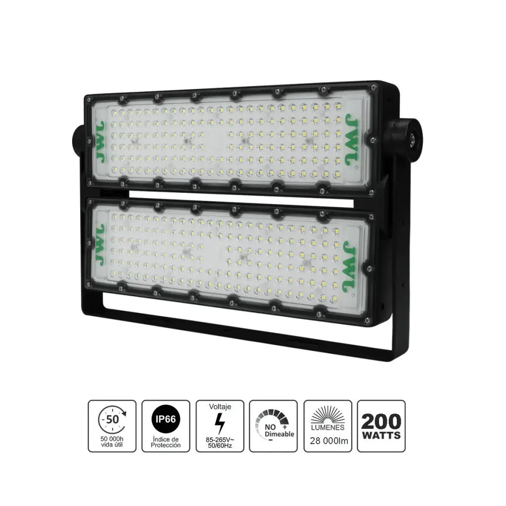 Reflector LED Modular de 200W – 28,000 Lúmenes Serie JLRE-P200 Profesional
