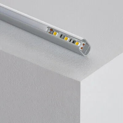 Perfil de Aluminio para Barra de Clóset y Vestidor | Tubo Colgador con Luz LED CA-1530-V